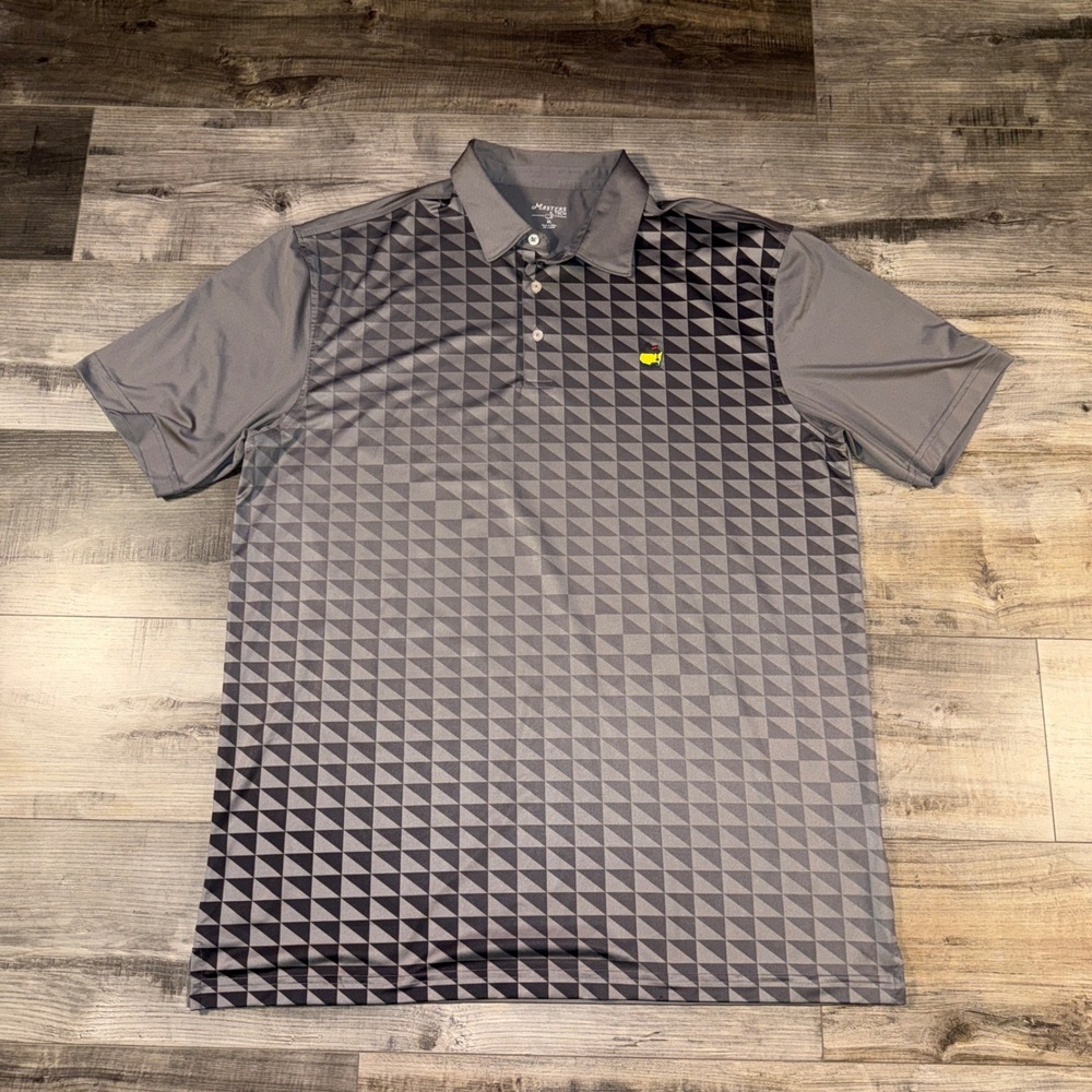 Masters Tech Augusta National Masters Golf Polo Shirt Gray XL Performance Logo